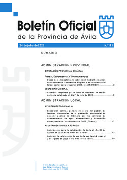 Boletín Oficial de la Provincia del jueves, 24 de julio de 2025