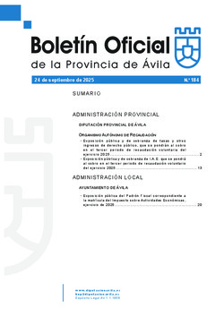 Boletín Oficial de la Provincia del martes, 23 de septiembre de 2025