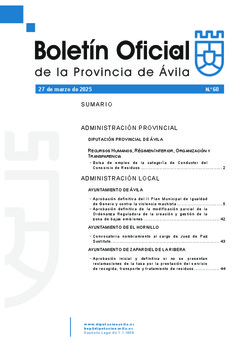 Boletín Oficial de la Provincia del jueves, 27 de marzo de 2025