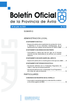 Boletín Oficial de la Provincia del lunes, 28 de julio de 2025