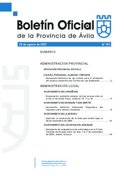 Boletín Oficial de la Provincia del miércoles, 27 de agosto de 2025