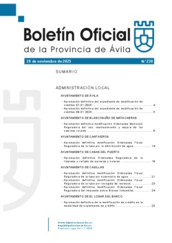 Boletín Oficial de la Provincia del viernes, 28 de noviembre de 2025