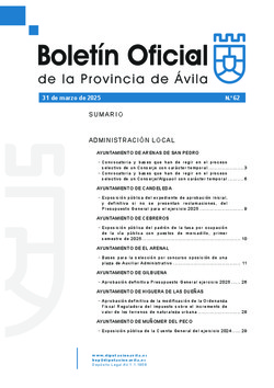 Boletín Oficial de la Provincia del lunes, 31 de marzo de 2025