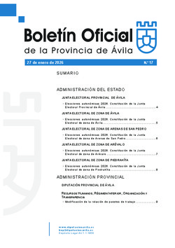 Bolet&iacute;n Oficial de la Provincia del martes, 27 de enero de 2026