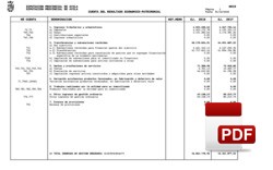 Resultado económico patrimonial liquidación 2018