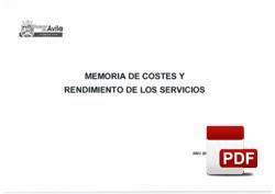 Costes/rendimientos de los servicios ejercicio 2018.