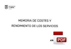 Costes/rendimientos de los servicios ejercicio 2019.