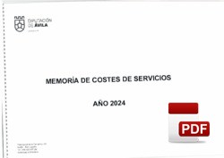 Costes/rendimientos de los servicios ejercicio 2024.