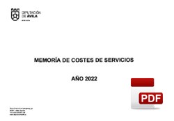 Costes/rendimientos de los servicios ejercicio 2022.