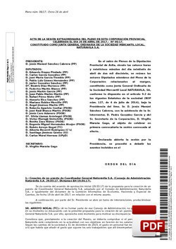 Pleno 6/2017 del miércoles, 26 de abril de 2017