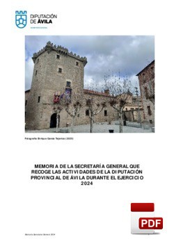 Memoria de Actividades de la Diputación Provincial de Ávila - Ejercicio 2024