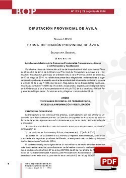 Ordenanza de Transparencia, Acceso a la Información y Reutilización.