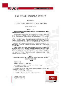 Reglamento de gestión documental y archivo de la Diputación Provincial de Ávila,