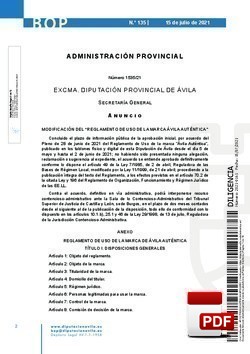 Reglamento de uso de la marca Ávila Auténtica.