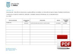 Relación de subvenciones concedidas 2024: Agencia Provincial de la Energía