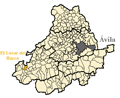 Mapa de la provincia de Ávila