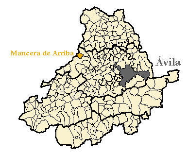 Mapa de la provincia de Ávila