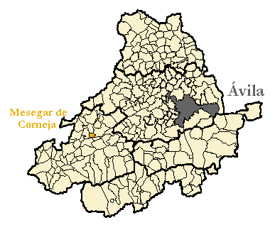 Mapa de la provincia de Ávila