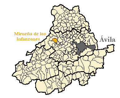 Mapa de la provincia de Ávila