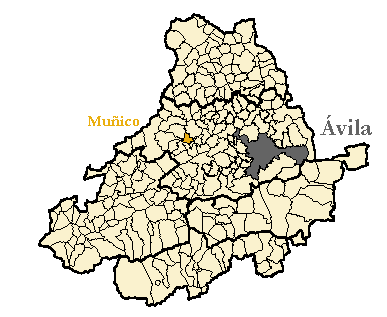 Mapa de la provincia de Ávila