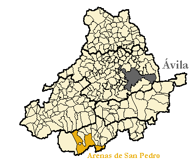 Mapa de la provincia de Ávila
