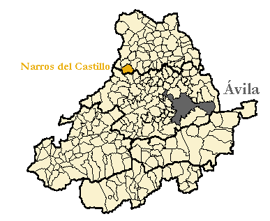 Mapa de la provincia de Ávila