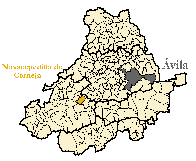 Mapa de la provincia de Ávila