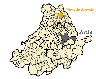 Mapa de la provincia de Ávila