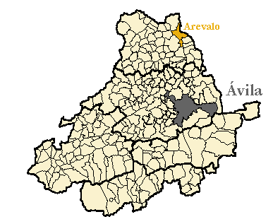 Mapa de la provincia de Ávila