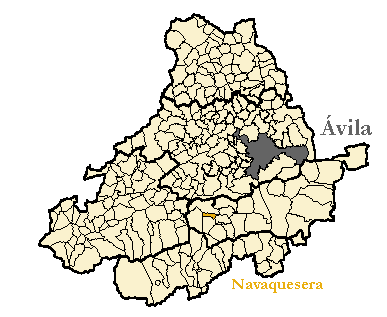 Mapa de la provincia de Ávila
