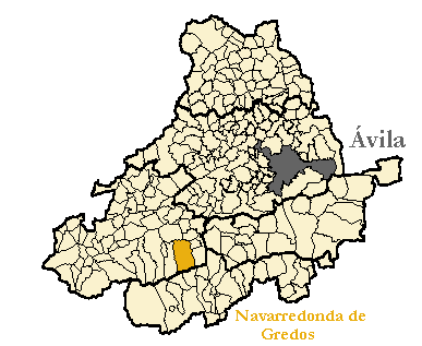 Mapa de la provincia de Ávila