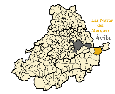 Mapa de la provincia de Ávila