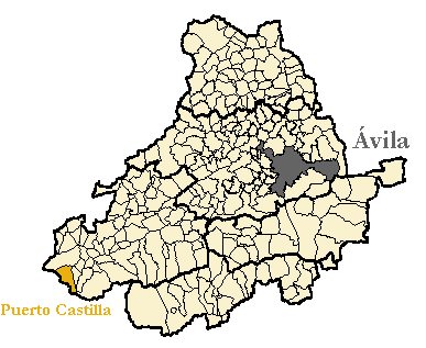 Mapa de la provincia de Ávila