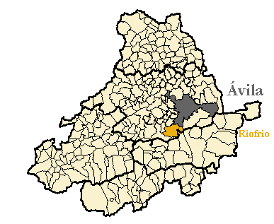 Mapa de la provincia de Ávila