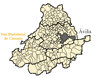 Mapa de la provincia de Ávila