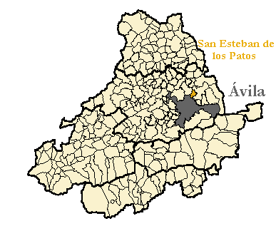 Mapa de la provincia de Ávila