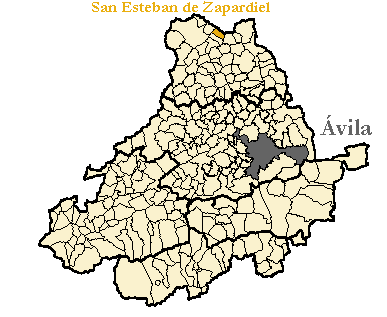 Mapa de la provincia de Ávila
