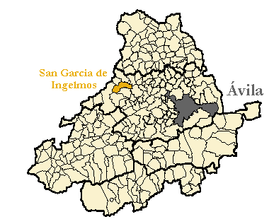 Mapa de la provincia de Ávila