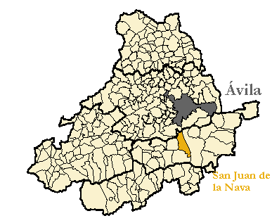 Mapa de la provincia de Ávila