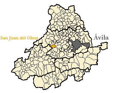 Mapa de la provincia de Ávila