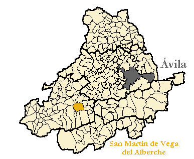 Mapa de la provincia de Ávila