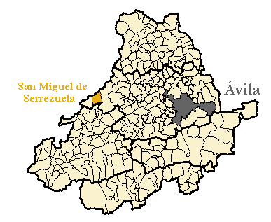Mapa de la provincia de Ávila