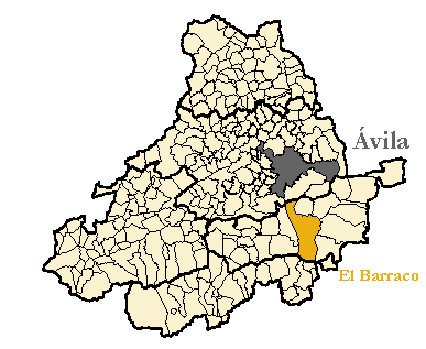 Mapa de la provincia de Ávila