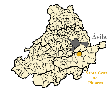 Mapa de la provincia de Ávila