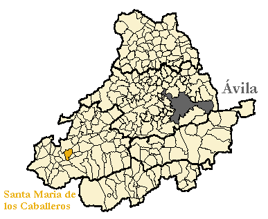 Mapa de la provincia de Ávila