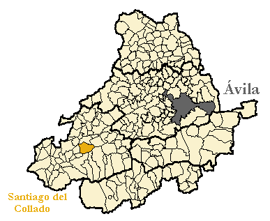 Mapa de la provincia de Ávila