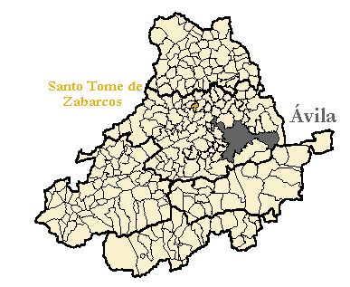 Mapa de la provincia de Ávila