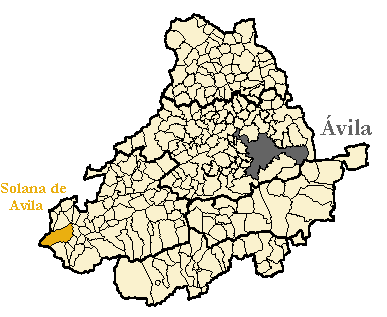 Mapa de la provincia de Ávila