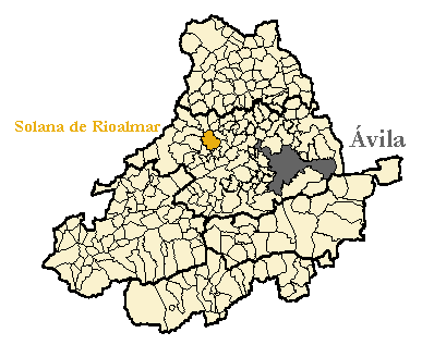 Mapa de la provincia de Ávila