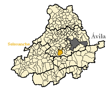 Mapa de la provincia de Ávila